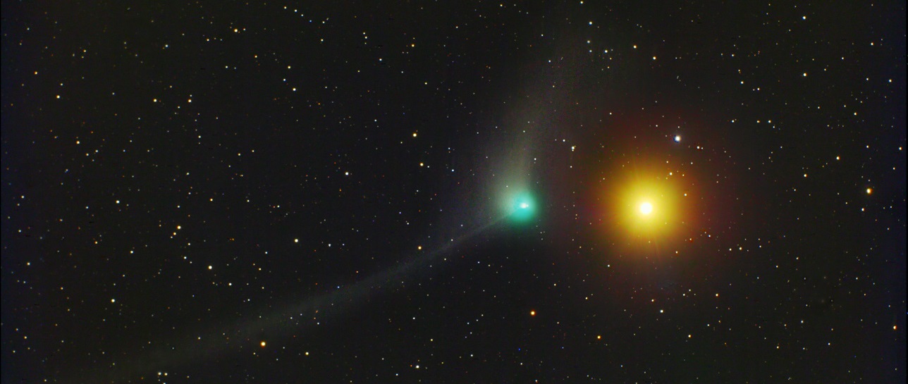 Comet Catalina e stella Arturo